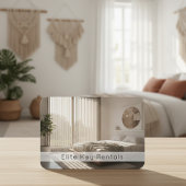 Modern Vacation Rental Resort Photo QR Code Visitenkarte