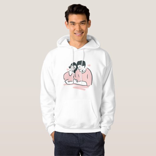 Modern Valentine Day Quotes Hoodie (Vorne ganz)