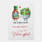 Modern Valentine Funny Food Kitchen Towel Geschirrtuch (Vertikal)