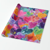 Modern Valentine Wrapping Paper– Abstract Colorful Geschenkpapier (Ungerollt)
