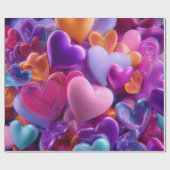 Modern Valentine Wrapping Paper– Abstract Colorful Geschenkpapier (Flach)