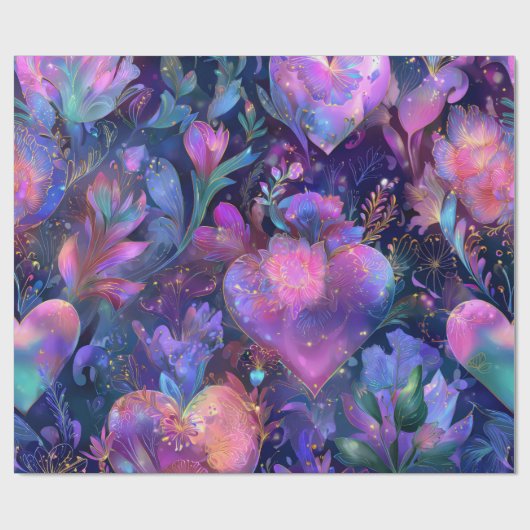 Modern Valentine Wrapping Paper– Abstract Colorful Geschenkpapier (Flach)