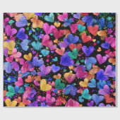 Modern Valentine Wrapping Paper– Abstract Colorful Geschenkpapier (Flach)