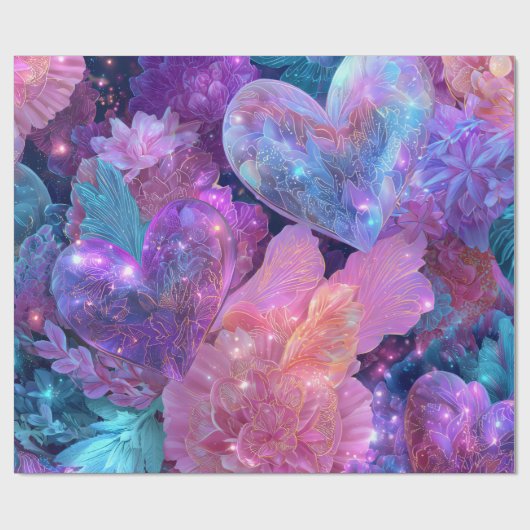 Modern Valentine Wrapping Paper– Abstract Colorful Geschenkpapier (Flach)