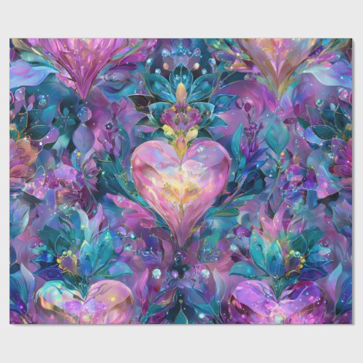 Modern Valentine Wrapping Paper– Abstract Colorful Geschenkpapier (Flach)