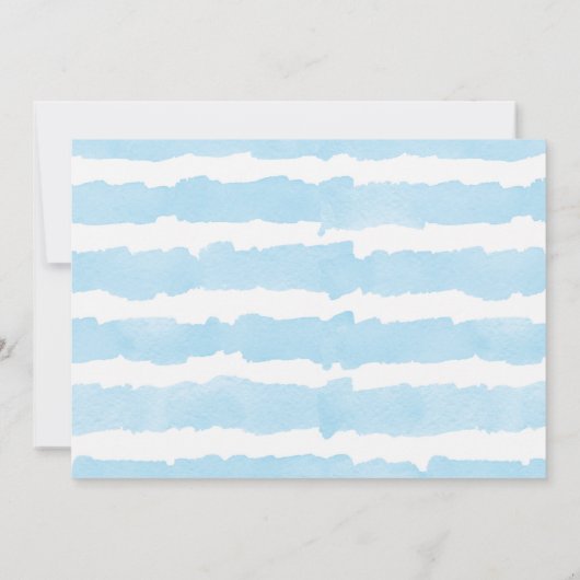 Modern Valentines Blue White Junge Dusche Einladung (Rückseite)