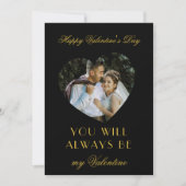 Modern Valentines Day Black Note Card for Couples Mitteilungskarte (Vorderseite)
