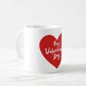 Modern Valentines Day Typography Kaffeetasse (Vorderseite Links)