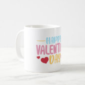Modern Valentines Day Typography  Kaffeetasse (Vorderseite Links)