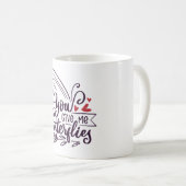Modern Valentines Day Typography  Kaffeetasse (VorderseiteRechts)
