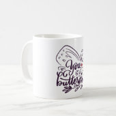 Modern Valentines Day Typography Kaffeetasse (Vorderseite Links)