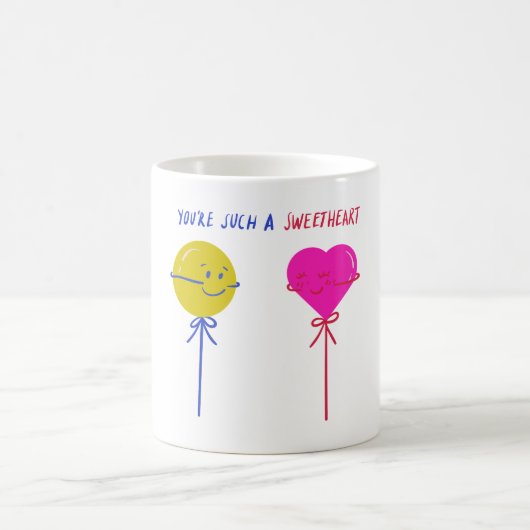 Modern Valentines Day Typography Kaffeetasse (Mittel)