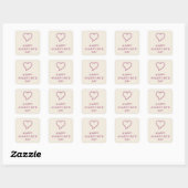 Modern Valentinstag Heart Icon Sticker - Lila (Blatt)