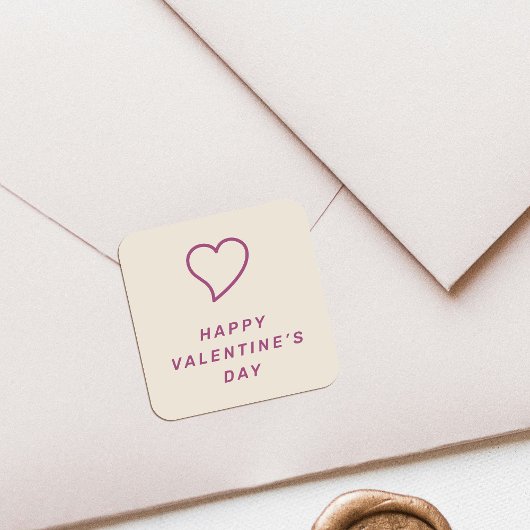 Modern Valentinstag Heart Icon Sticker - Lila