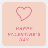 Modern Valentinstag Heart Icon Sticker - Peach (Vorderseite)
