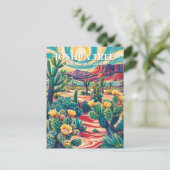 Modern Van Gogh Joshua Tree Cholla Cactus Garden Postkarte (Stehend Vorderseite)