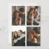 Modern Vellum Overlay Simple Typografie 5 Foto Save The Date (Rückseite)