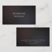 Modern verdunkeln Sie kreative berufliche Visitenkarte (Vorne/Hinten)