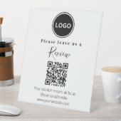 Modern | Verlass uns eine Überprüfung | QR-Code Sockelschild (In Situ)