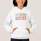 MODERN VERSION MULTICOLOR USA/EEUU FLAG BY MASANSE HOODIE (Vorderseite)
