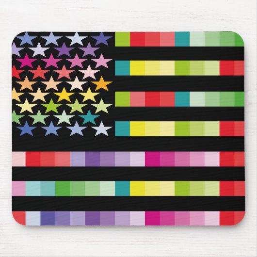 MODERN VERSION MULTICOLOR USA/EEUU FLAG MASANSER MOUSEPAD (Vorne)