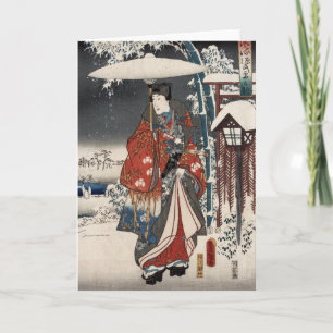 Modern Version of the Tale of Genji in Snow Scene Karte
