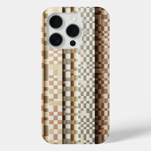 Modern Vertical Mosaic Columns Phone Case - Earth  (Rückseite)