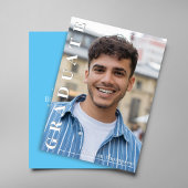 Modern Vertical Name Graduation Photo Announcement Einladung