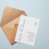 Modern Vertical Script Wedding Invitation Einladung