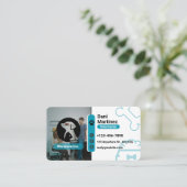 Modern Vet Animal Hospital – Black & Blue Visitenkarte (Stehend Vorderseite)