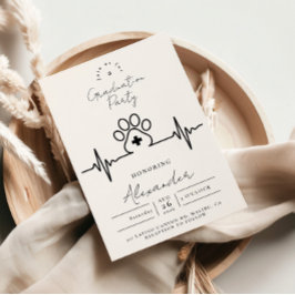 Modern Vet Med Graduation Party Einladung