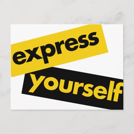 Modern, vibrant, bold graphic of Express Yourself Postkarte (Vorderseite)