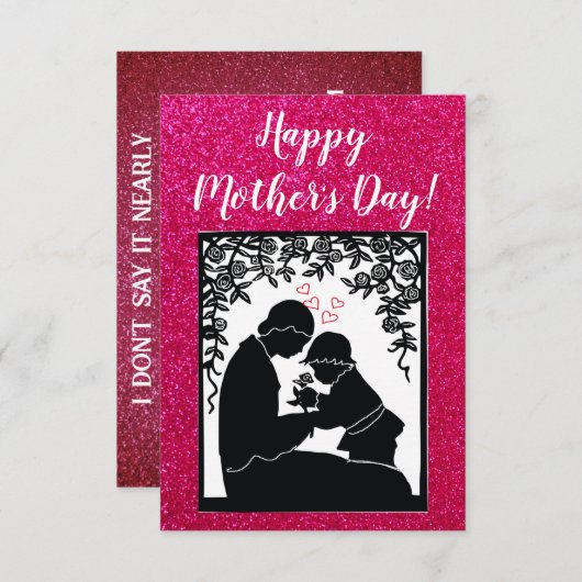 Modern vibrant color mom photo art Dankeskarte (Vorne/Hinten)