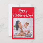 Modern vibrant color mother photo art dankeskarte (Vorderseite)
