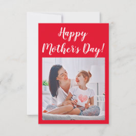 Modern vibrant color mother photo art dankeskarte