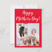 Modern vibrant color mother photo art dankeskarte (Vorderseite)