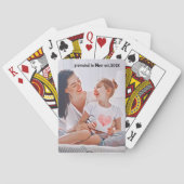 Modern vibrant color mother photo art spielkarten (Rückseite)