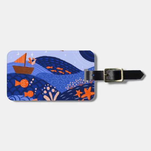Modern Vibrant Dreamscape Gepäckanhänger (Vorderseite horizontal)