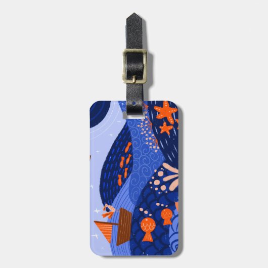 Modern Vibrant Dreamscape Gepäckanhänger (Vorderseite vertikal)