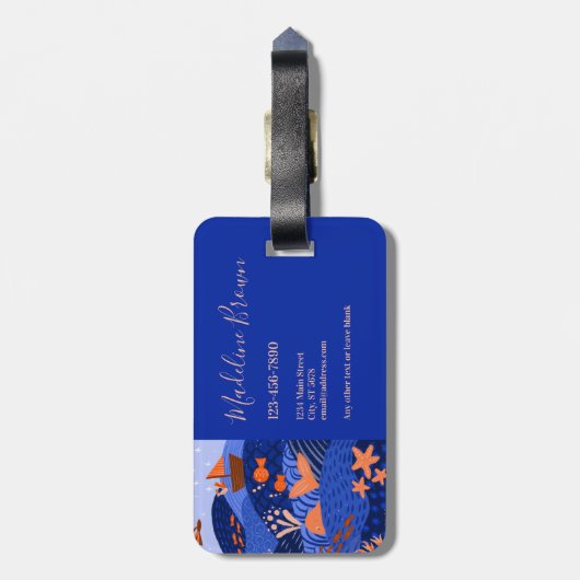 Modern Vibrant Dreamscape Gepäckanhänger (Rückseite vertikal)