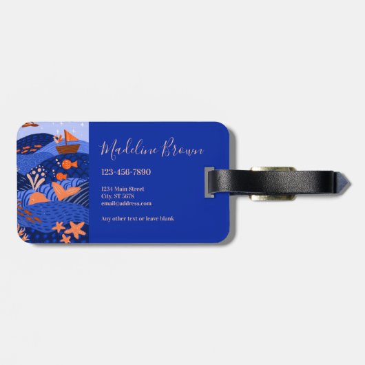 Modern Vibrant Dreamscape Gepäckanhänger (Rückseite horizontal)