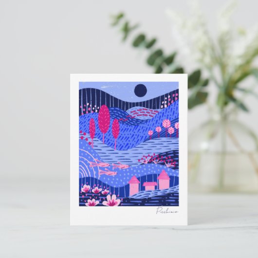 Modern Vibrant Dreamscape Notecard (Stehend Vorderseite)
