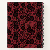 Modern Victorian Black Lace Deep Red Journal Notizblock (Rückseite)
