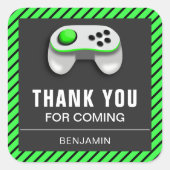 Modern Video Game Birthday Party Gefallen Sticker (Vorderseite)