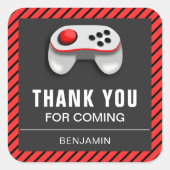 Modern Video Game Birthday Party Gefallen Sticker (Vorderseite)