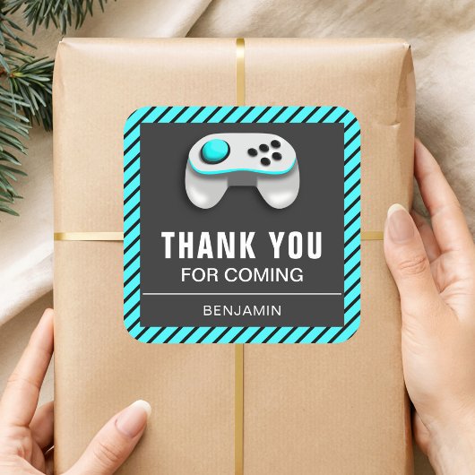 Modern Video Game Birthday Party Gefallen Sticker