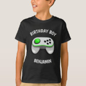 Modern Video Game Birthday Party T-Shirt (Vorderseite)