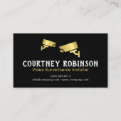 Modern Video Surveillance Installer QR Code Visitenkarte (Vorderseite)