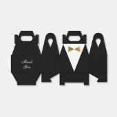 Modern Vielen Dank an Black and Gold Tuxedo Vorlag Geschenkschachtel (Ungefaltet)