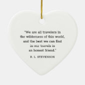 Modern Vielen Dank an Freunde Schwarz und Weiß Her Keramik Ornament (Hinten)